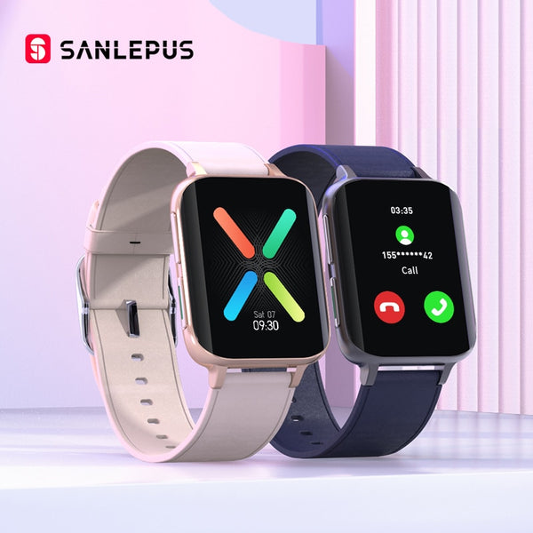 SANLEPUS 2021 New Smart Watch Men Women Bluetooth Call Watch Waterproof Smartwatch MP3 Player For OPPO Android Apple Xiaomi