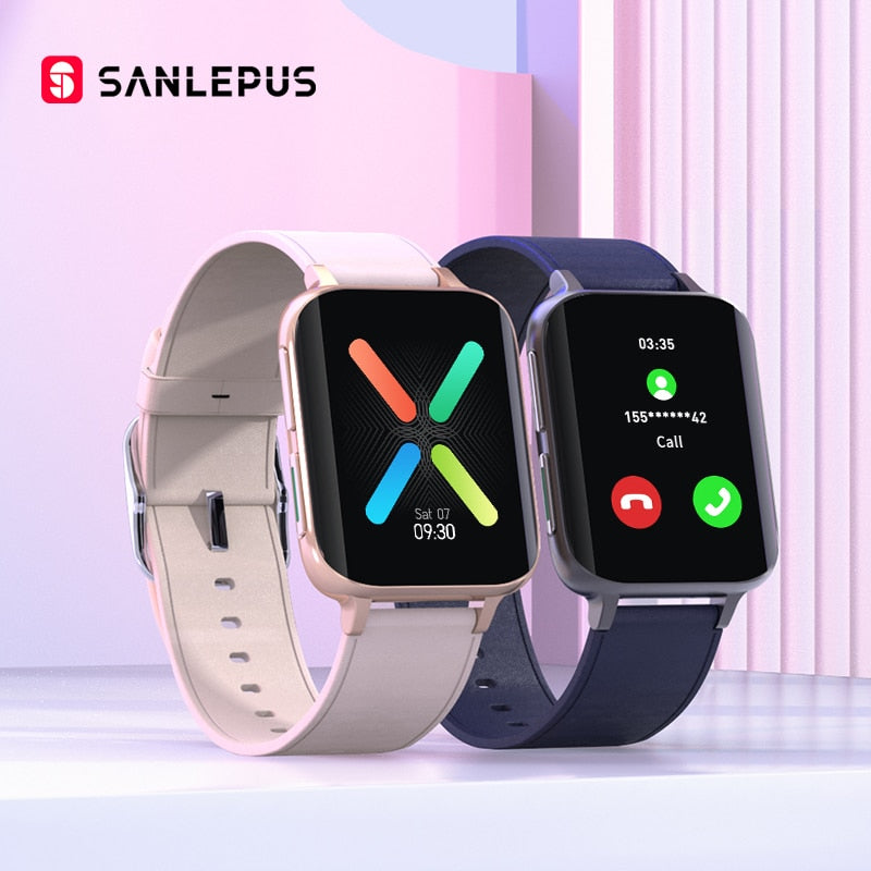 SANLEPUS 2021 New Smart Watch Men Women Bluetooth Call Watch Waterproof Smartwatch MP3 Player For OPPO Android Apple Xiaomi