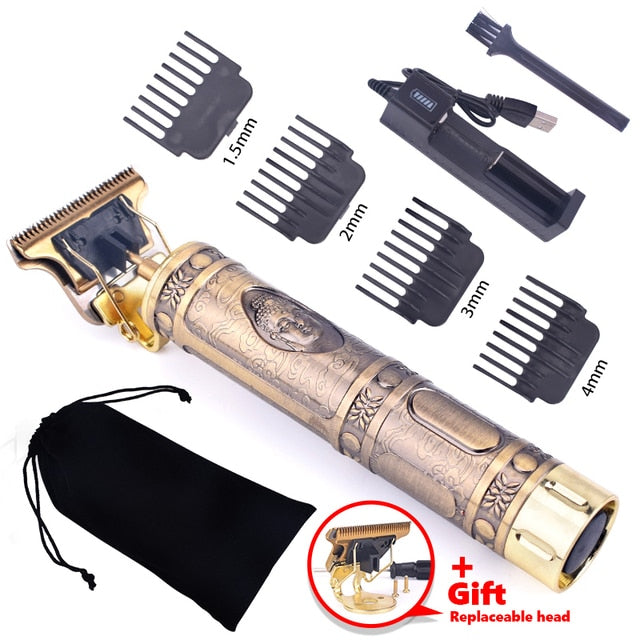 Hair Clipper Electric Hair Trimmer Cordless Shaver Trimmer 0mm Men Barber Hair Cutting Machine Rechargeable Timer Beard Cutter