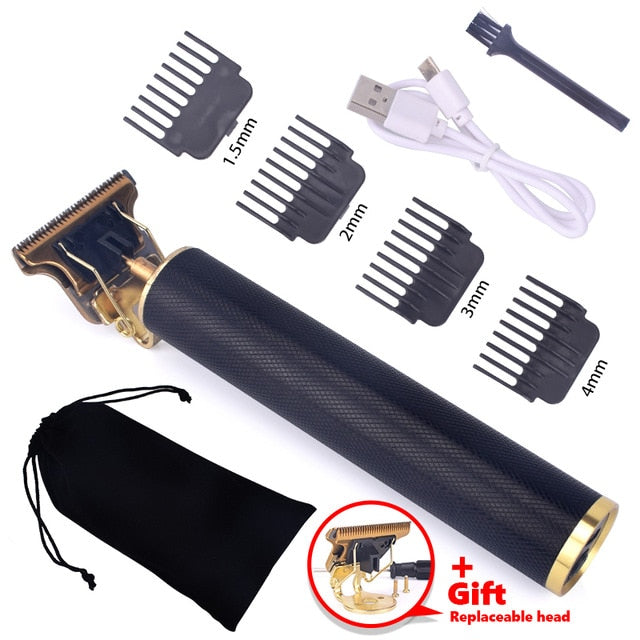 Hair Clipper Electric Hair Trimmer Cordless Shaver Trimmer 0mm Men Barber Hair Cutting Machine Rechargeable Timer Beard Cutter