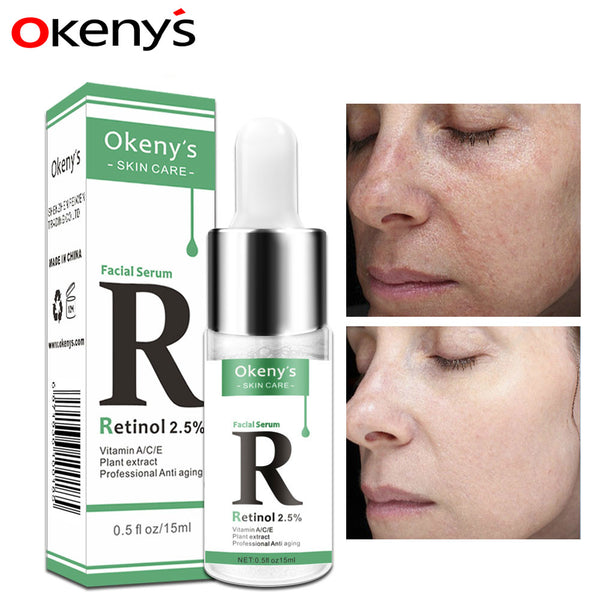 Retinol 2.5% Vitamin C / A Facial Anti Wrinkle Serum Remove Dark Spots Collagen Serum Anti Aging Essence Whitening Face Serum
