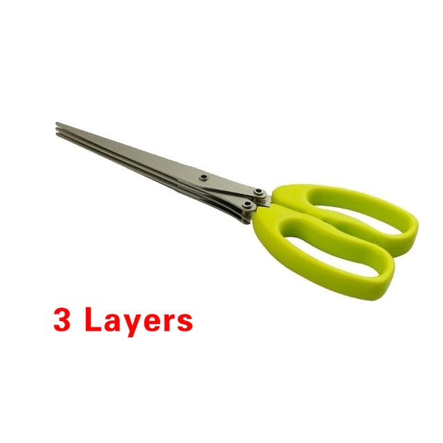 15CM Minced 5 Blades Stainless Steel Kitchen Scissors Herb Cutter Shredded Rosemary Scallion Cutter Herb Chopped Tool Cut 2020