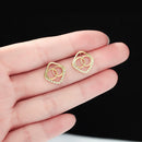 New earrings 2020 tide simple female senior sense niche small French net red earrings small earrings Elegant Prevent Allergy