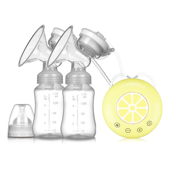 Double Electric Breast Pump USB Electric Breast Pump With Baby Milk Bottle Cold Heat Pad BPA free Powerful Breast Pumps