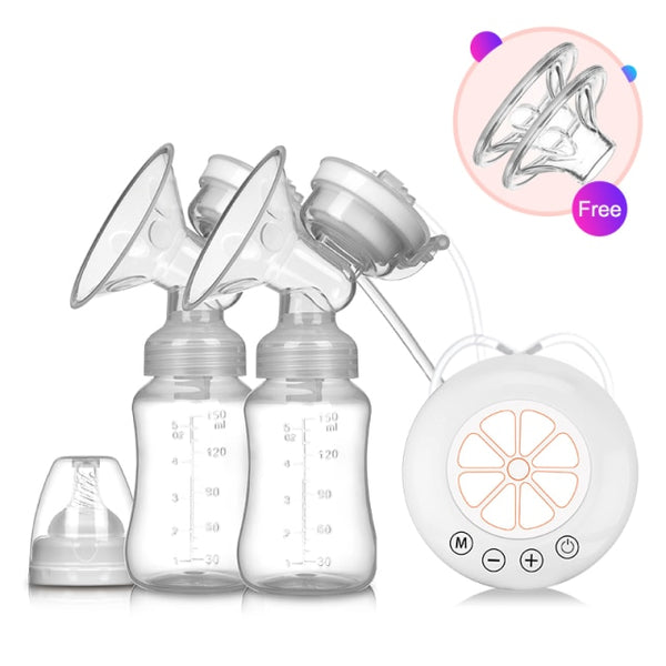 Double Electric Breast Pump USB Electric Breast Pump With Baby Milk Bottle Cold Heat Pad BPA free Powerful Breast Pumps
