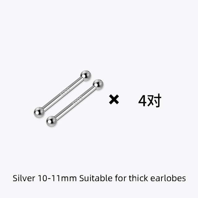 La Monada Sterling Silver Stud Earrings Women Two Ball Fine In 925 Silver Jewelry Woman Earrings Stud Silver 925 Keep Piercing