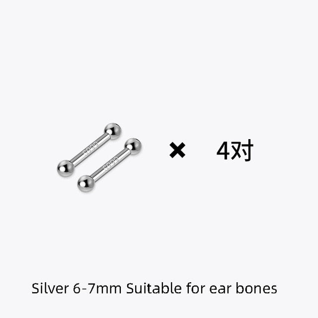 La Monada Sterling Silver Stud Earrings Women Two Ball Fine In 925 Silver Jewelry Woman Earrings Stud Silver 925 Keep Piercing