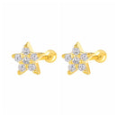 CANNER 1 Pair Real 925 Sterling Silver Stud Earrings for Women Piercing Cartilage Earring Minimalist Small Cute Earings Jewelry