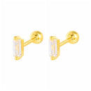 CANNER 1 Pair Real 925 Sterling Silver Stud Earrings for Women Piercing Cartilage Earring Minimalist Small Cute Earings Jewelry