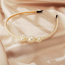 New Women Elegant Full Pearls Simple Hairbands Sweet Headband Hair Hoops Holder Ornament Head Band Lady Fashion Hair Accessories