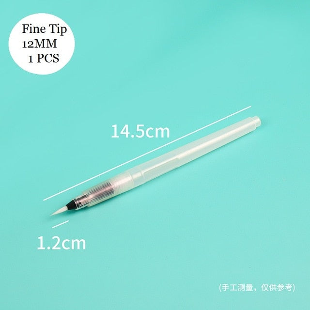 1/3/6 PCS Refillable Paint Brush Water Color Brush Soft Watercolor Brush Ink Pen for Painting Calligraph Drawing Art Supplies