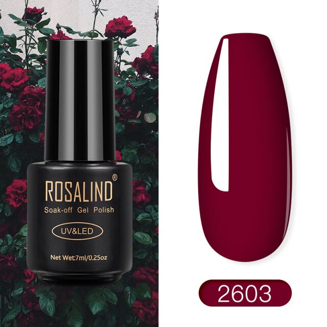 ROSALIND Gel Polish Red Nude Series Polish All For Manicure Nails Art Semi Permanent Gel UV LED Soff Off Hybrid Varnishes