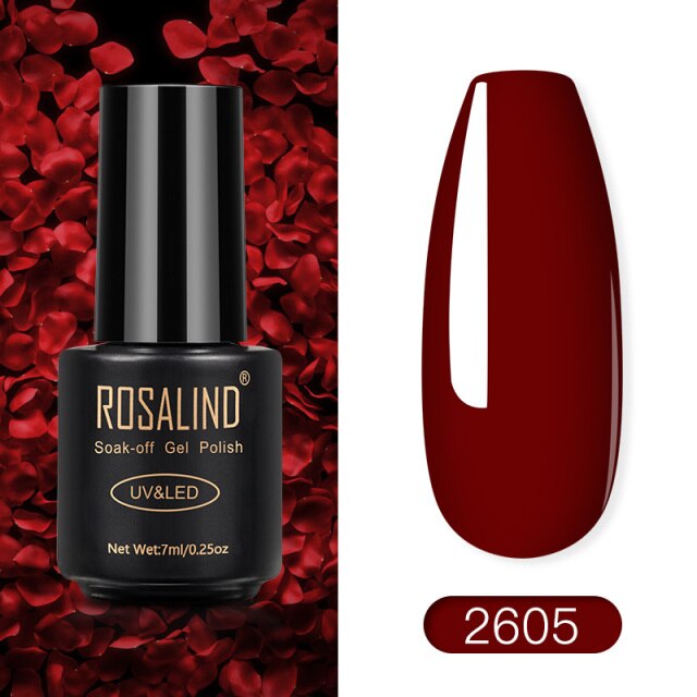 ROSALIND Gel Polish Red Nude Series Polish All For Manicure Nails Art Semi Permanent Gel UV LED Soff Off Hybrid Varnishes