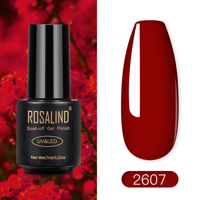 ROSALIND Gel Polish Red Nude Series Polish All For Manicure Nails Art Semi Permanent Gel UV LED Soff Off Hybrid Varnishes