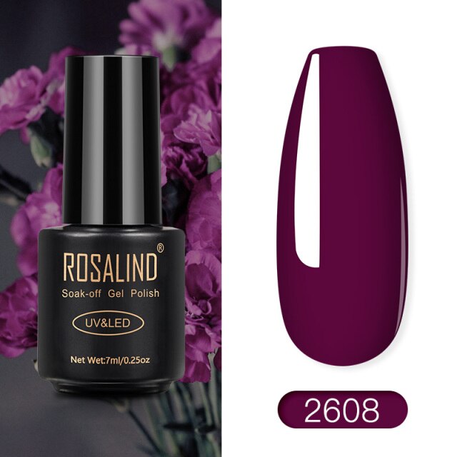 ROSALIND Gel Polish Red Nude Series Polish All For Manicure Nails Art Semi Permanent Gel UV LED Soff Off Hybrid Varnishes