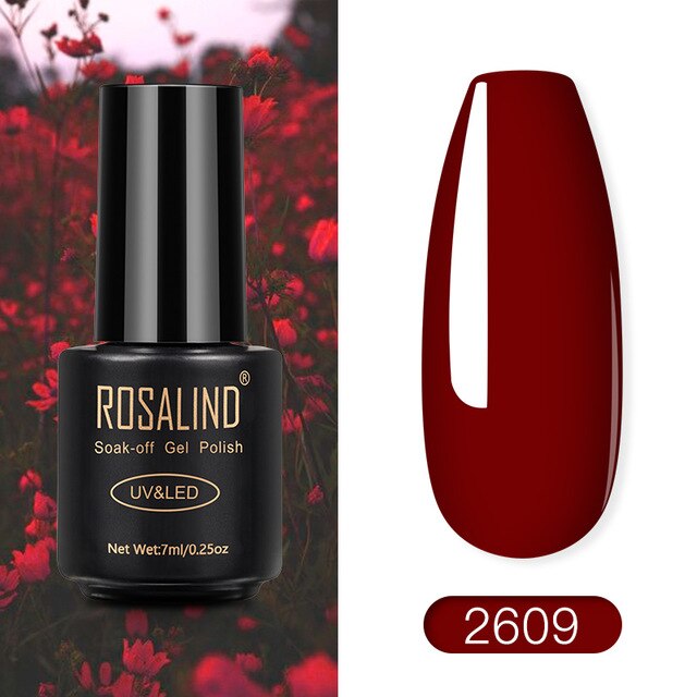 ROSALIND Gel Polish Red Nude Series Polish All For Manicure Nails Art Semi Permanent Gel UV LED Soff Off Hybrid Varnishes