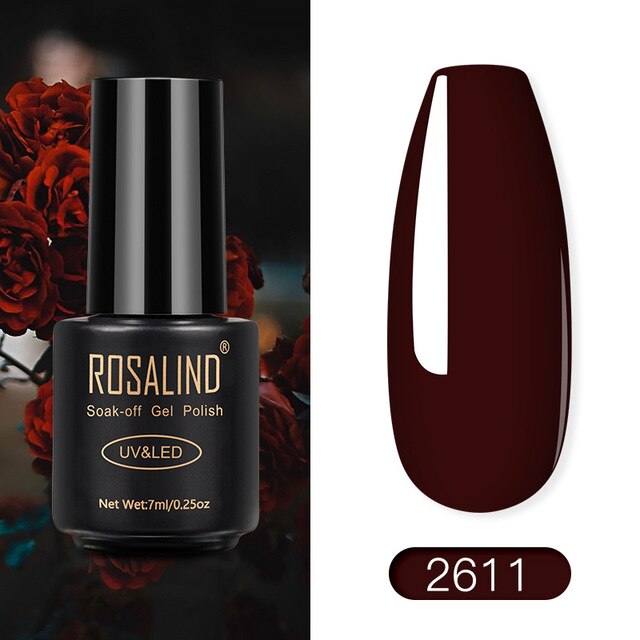 ROSALIND Gel Polish Red Nude Series Polish All For Manicure Nails Art Semi Permanent Gel UV LED Soff Off Hybrid Varnishes