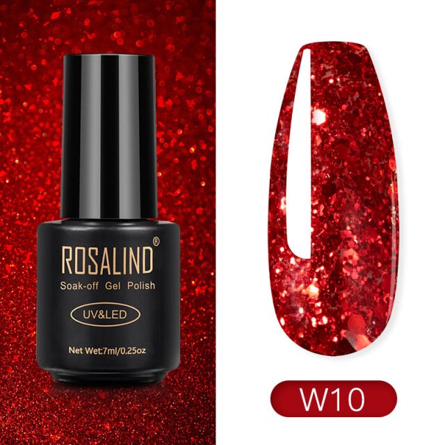 ROSALIND Gel Polish Red Nude Series Polish All For Manicure Nails Art Semi Permanent Gel UV LED Soff Off Hybrid Varnishes