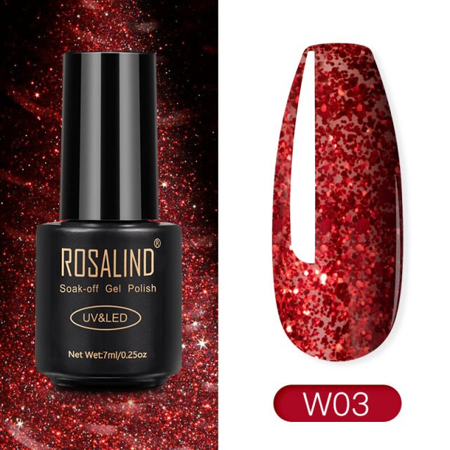 ROSALIND Gel Polish Red Nude Series Polish All For Manicure Nails Art Semi Permanent Gel UV LED Soff Off Hybrid Varnishes