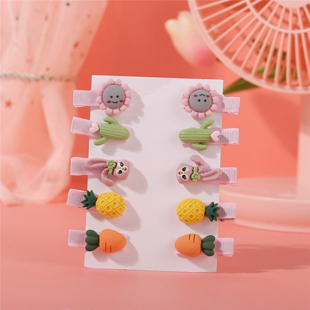 Fashion заколки Sweet Animal Fruit Hairpin Hair Accessories for Women Girls Korean Hair Clips & Pins kawaii Barrettes Headband