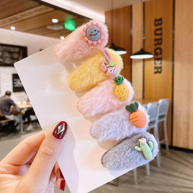 Fashion заколки Sweet Animal Fruit Hairpin Hair Accessories for Women Girls Korean Hair Clips & Pins kawaii Barrettes Headband