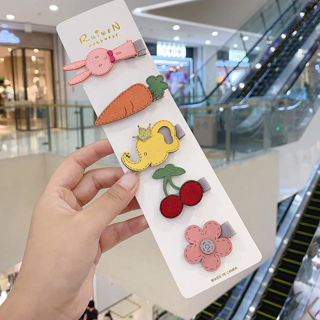 Fashion заколки Sweet Animal Fruit Hairpin Hair Accessories for Women Girls Korean Hair Clips & Pins kawaii Barrettes Headband