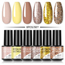 ROSALIND 4/6PCS Gel Polish Set For Manicure Soak Off UV Lamp Hybrid Varnishes Set Base Top Nails Art Nail Gel Polish Set Gel lak