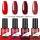 ROSALIND 4/6PCS Gel Polish Set For Manicure Soak Off UV Lamp Hybrid Varnishes Set Base Top Nails Art Nail Gel Polish Set Gel lak