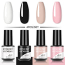 ROSALIND 4/6PCS Gel Polish Set For Manicure Soak Off UV Lamp Hybrid Varnishes Set Base Top Nails Art Nail Gel Polish Set Gel lak