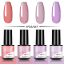 ROSALIND 4/6PCS Gel Polish Set For Manicure Soak Off UV Lamp Hybrid Varnishes Set Base Top Nails Art Nail Gel Polish Set Gel lak