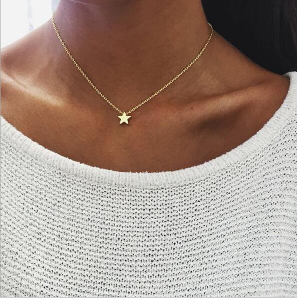 High Quality Clavicle Chain Jewelry Gold Silver Color Bird Pigeon Hearts Stars Choker Necklaces for Women Daily Collares