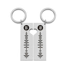 Personalized Music Spotify Scan Code Keychain For Women Men Stainless Steel Keyring Custom Laser Engrave Spotify Code Jewelry