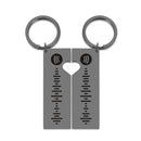 Personalized Music Spotify Scan Code Keychain For Women Men Stainless Steel Keyring Custom Laser Engrave Spotify Code Jewelry