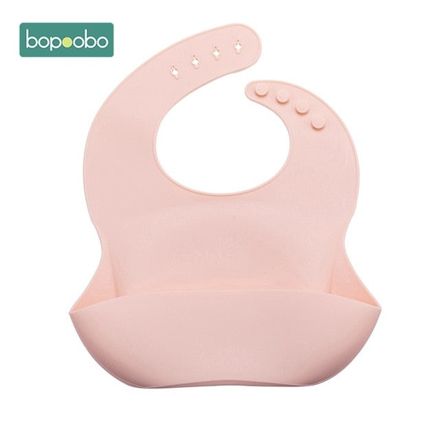 Bopoobo Baby Bib Adjustable Animal Picture Waterproof Saliva Dripping Bibs Soft Edible Silicone Saliva Towel Drooling Baby Scarf