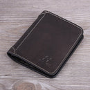 New Men's Wallet Short Frosted Leather Wallet Retro Three Fold Vertical Wallet Youth Korean Multi-Card Wallet 2020