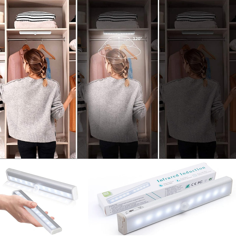 Wireless Lamp Battery Led Light With Motion Sensor Under Cabinet Light Kitchen Lighting For Home Bedroom light Led Closet Colors
