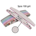 3/5/10pcs lot New Nail File Flower Printed Nail buffer Colorful Lime a ongle 80/100/150/180/240 Professional Manicure Tools