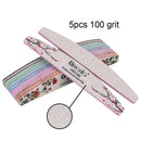 3/5/10pcs lot New Nail File Flower Printed Nail buffer Colorful Lime a ongle 80/100/150/180/240 Professional Manicure Tools