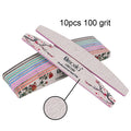 3/5/10pcs lot New Nail File Flower Printed Nail buffer Colorful Lime a ongle 80/100/150/180/240 Professional Manicure Tools