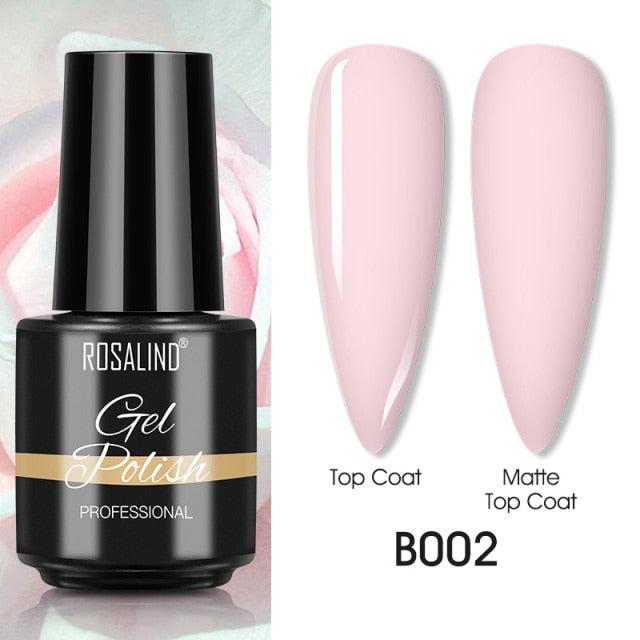 ROSALIND Varnishes Hybrid UV Gel Polish Needed Matte Top Coat All For Nail Art Design Manicure Need UV LED Lamp Semi Permanent