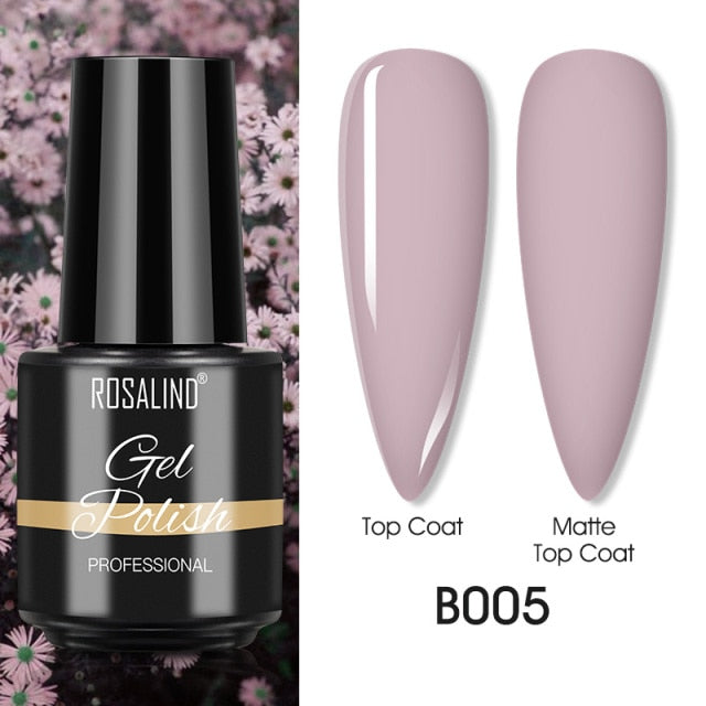 ROSALIND Varnishes Hybrid UV Gel Polish Needed Matte Top Coat All For Nail Art Design Manicure Need UV LED Lamp Semi Permanent