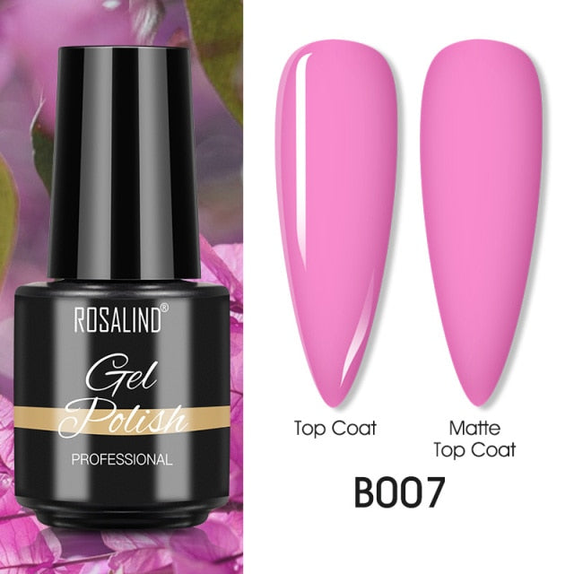 ROSALIND Varnishes Hybrid UV Gel Polish Needed Matte Top Coat All For Nail Art Design Manicure Need UV LED Lamp Semi Permanent
