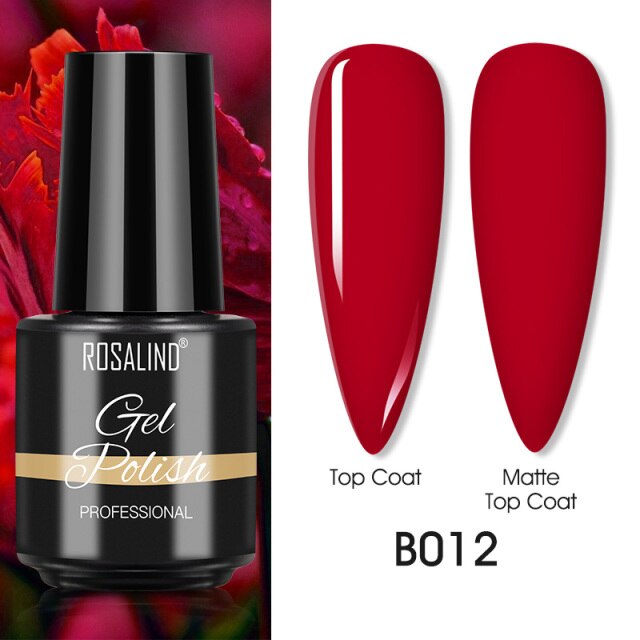 ROSALIND Varnishes Hybrid UV Gel Polish Needed Matte Top Coat All For Nail Art Design Manicure Need UV LED Lamp Semi Permanent