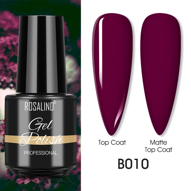 ROSALIND Varnishes Hybrid UV Gel Polish Needed Matte Top Coat All For Nail Art Design Manicure Need UV LED Lamp Semi Permanent