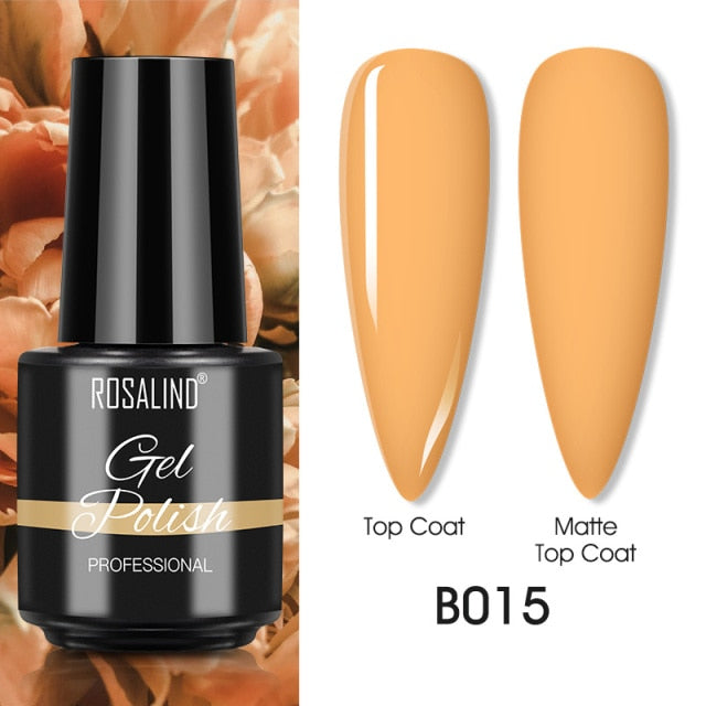 ROSALIND Varnishes Hybrid UV Gel Polish Needed Matte Top Coat All For Nail Art Design Manicure Need UV LED Lamp Semi Permanent