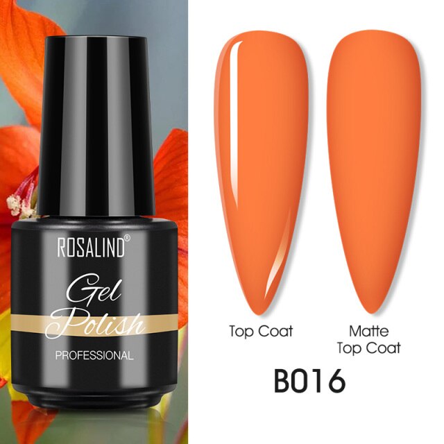 ROSALIND Varnishes Hybrid UV Gel Polish Needed Matte Top Coat All For Nail Art Design Manicure Need UV LED Lamp Semi Permanent