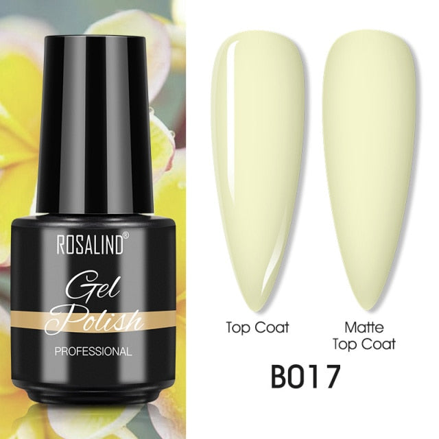 ROSALIND Varnishes Hybrid UV Gel Polish Needed Matte Top Coat All For Nail Art Design Manicure Need UV LED Lamp Semi Permanent