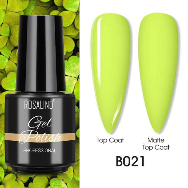 ROSALIND Varnishes Hybrid UV Gel Polish Needed Matte Top Coat All For Nail Art Design Manicure Need UV LED Lamp Semi Permanent