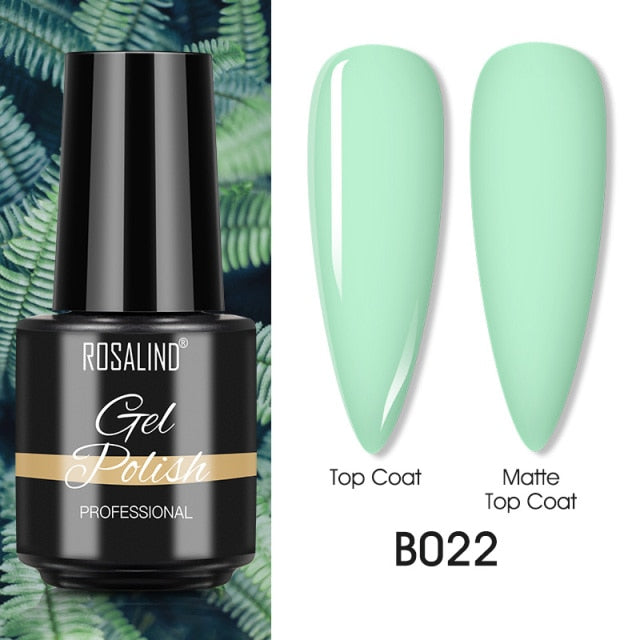 ROSALIND Varnishes Hybrid UV Gel Polish Needed Matte Top Coat All For Nail Art Design Manicure Need UV LED Lamp Semi Permanent