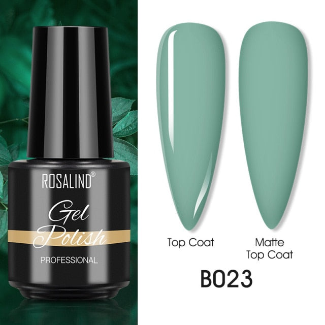 ROSALIND Varnishes Hybrid UV Gel Polish Needed Matte Top Coat All For Nail Art Design Manicure Need UV LED Lamp Semi Permanent